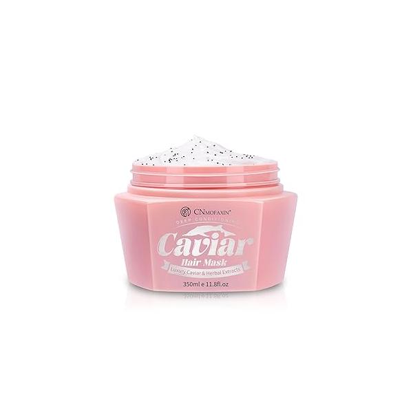 Caviar Hair Mask, Enriched with Essence, Keratin, & Herbal Extracts for Ultimate Shine Softness, Deep Conditioning Treatment Dry or Damaged Hair, 11.8 fl oz，Sulfate-Free