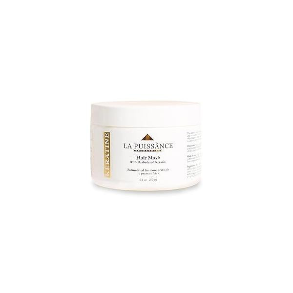 Keratin Hair Mask | Deep Conditioning Treatment, Repairs and Hydrate for Silky, Shiny Hair, Dry, Damaged Anti-Frizz Ideal Color Treated Off White