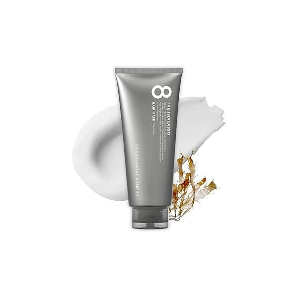 Hair Mask for Normal to Oily Women & Men, Deep Conditioner with Stem Cells Sea Water, Intensive Cream from Japan, Sulfate Paraben Free, SMOOTH, 7.05 Fl Oz