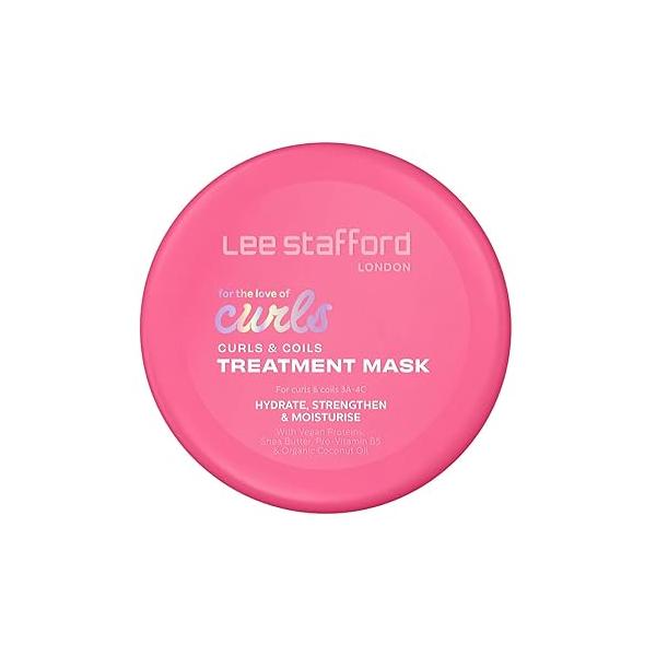 Lee Stafford Curls & Coils Hair Mask | For the Love of - Intensive 3A-4C Treatment for Curly Coily Hair, Smooths, Hydrates and Enhances your Natural Curl, Anti-Frizz, 6.7 Fl Oz