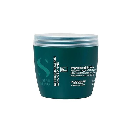 Alfaparf Milano Semi di Lino Reconstruction Bond Repair Hair Mask for Damaged - Recommended Fine - Restructures Color Safe Deep Conditioner Vegan (17.2 oz)