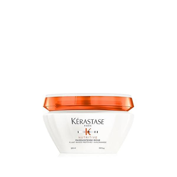 KERASTASE Nutritive Masquintense Hair Mask | Deeply Nourishes & Conditions With Plant-Based Proteins Niacinamide For to Medium Dry 6.8 Fl Oz