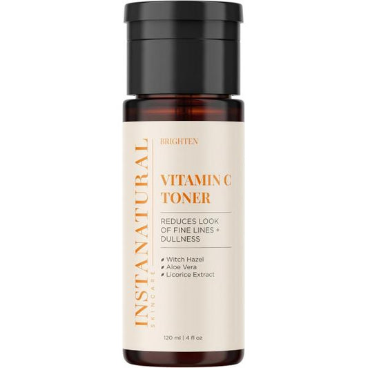 InstaNatural Vitamin C Face Toner, Brightens, Balances pH and Reduces Signs of Aging, Fine Lines Wrinkles, with Witch Hazel, Lavender Geranium Oils, 4 Fl Oz