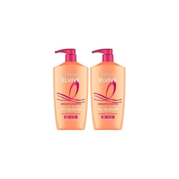 L'Oreal Paris Elvive Dream Lengths Shampoo and Conditioner Kit, Paraben Free, 1 kit