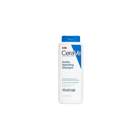 CeraVe Gentle Hydrating Shampoo, With Ceramides, Niacinamide & Hyaluronic Acid For Soft, Healthy Looking Hair Scalp, Sulfate Free Color Safe All Types, 12 Oz