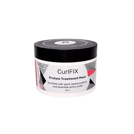 CurlFIX Protein Treatment Hair Mask, 100% Vegan, 11.8 fl oz. Enriched with Plant-Based Proteins and Essential Amino Acids, Deep Conditioner for Damaged or Dull