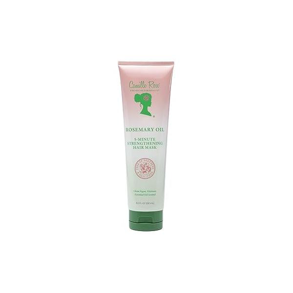 Camille Rose Rosemary Oil 5-Minute Deep Strengthening Hair Mask and Conditioner, with Natural Castor, Peppermint, Oils for Growth & All Types, 8.5 fl oz
