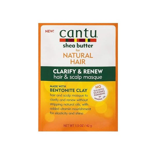 Cantu Natural Hair Clarify & Renew Scalp Masque 1.5 Ounce (6 Pieces)