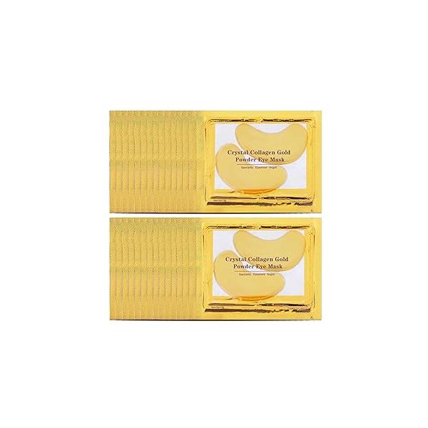 CAHIUYOA 30 Pairs Gold Eye Mask Under Patches for Dark Circles and Puffy Eyes Moisturizing Reduce Bags