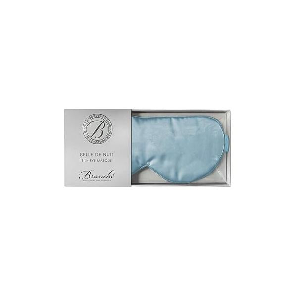 Branche Beauty Belle De Nuit Sleep Mask - Silk Eye 6A 22 Momme Cover Sleepover Shade Blindfold for Luxury in Total Darkness (Creme)