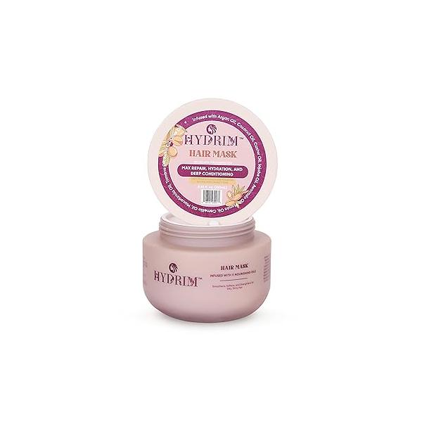 Botanical Hydrating Hair Mask for Damaged - Max Repair & Deep Conditioner Moisturizer, Infused with Argan Oil Plus 10 More Nourishing Oils Fresh Floral Aroma, 8.45 fl oz