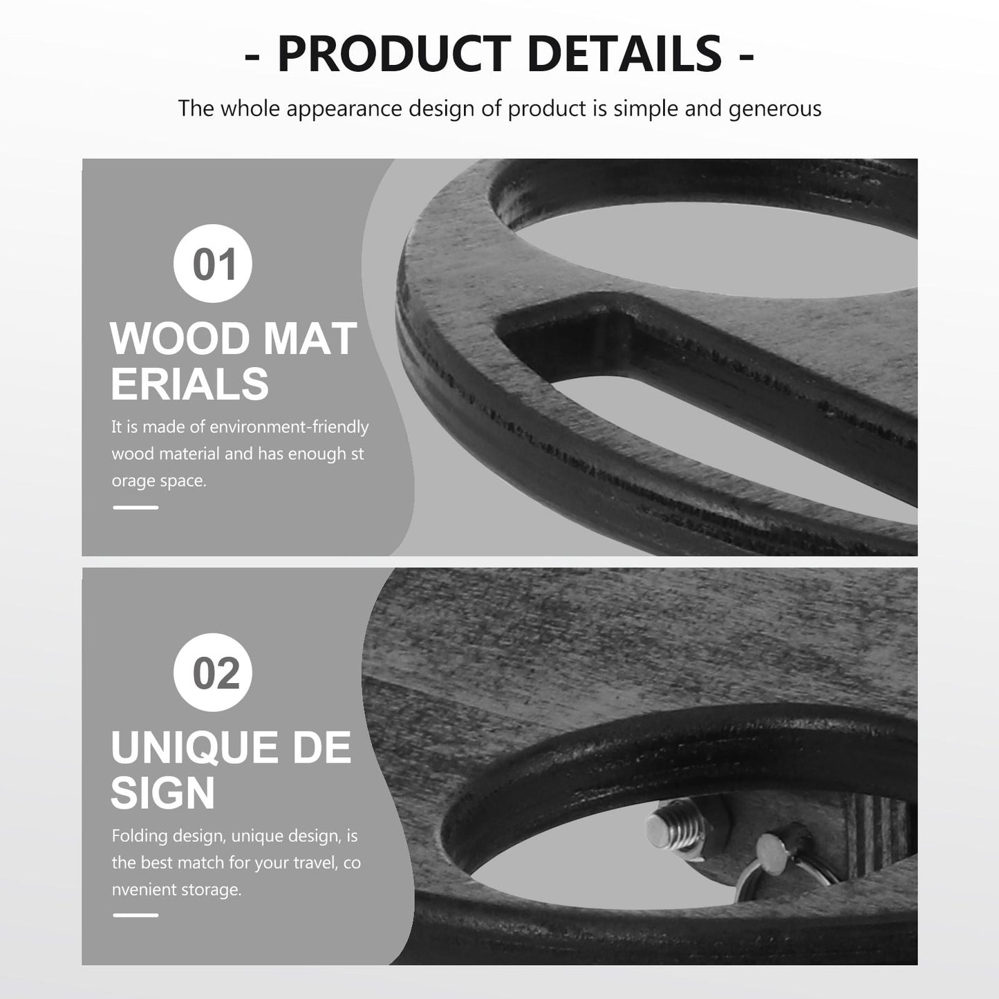 CIMAXIC Garden Tables For Outdoors Wine Table Wood Portable Camping 1Pc