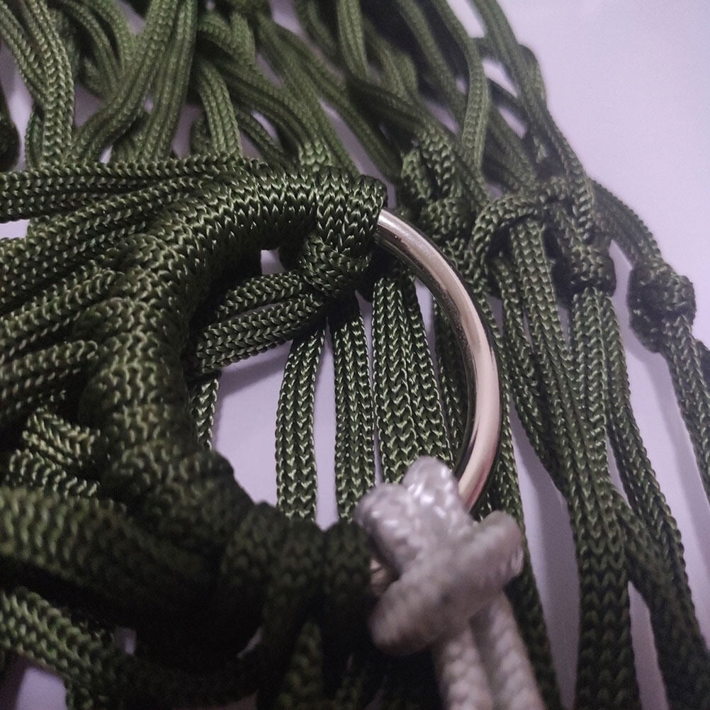 CIMAXIC 1Set Portable Hammock in Green Polyester and Nylon for Outdoor Camping 90.55x31.5x0.22in