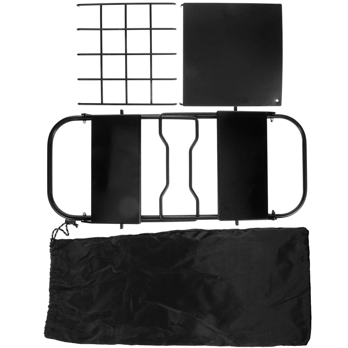 ifundom Folding Table Black Height Adjustable Lightweight Hiking 1Pack